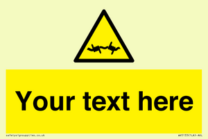 Custom Barbed Wire Sign